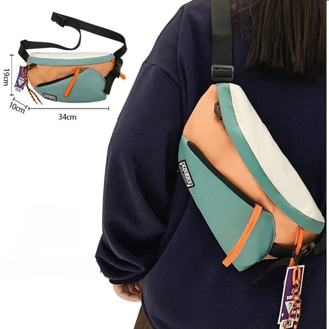 Trendy crossbody chest bag for boys and girls with bonus pendant. (ALAUDDIN)