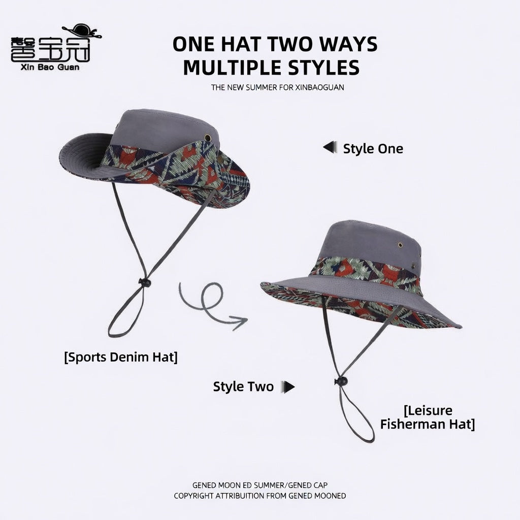 Wide Brim Waterproof Quick Dry Sun Hat for Outdoor Hiking