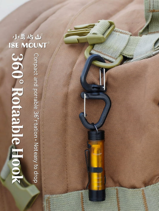 ISE MOUNT Portable 360 Rotary Hook S Hook Multifunction Buckle