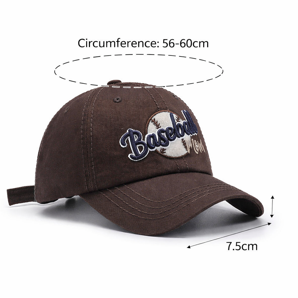 Three-dimensional embroidery curved brim baseball outdoor sun protection cap