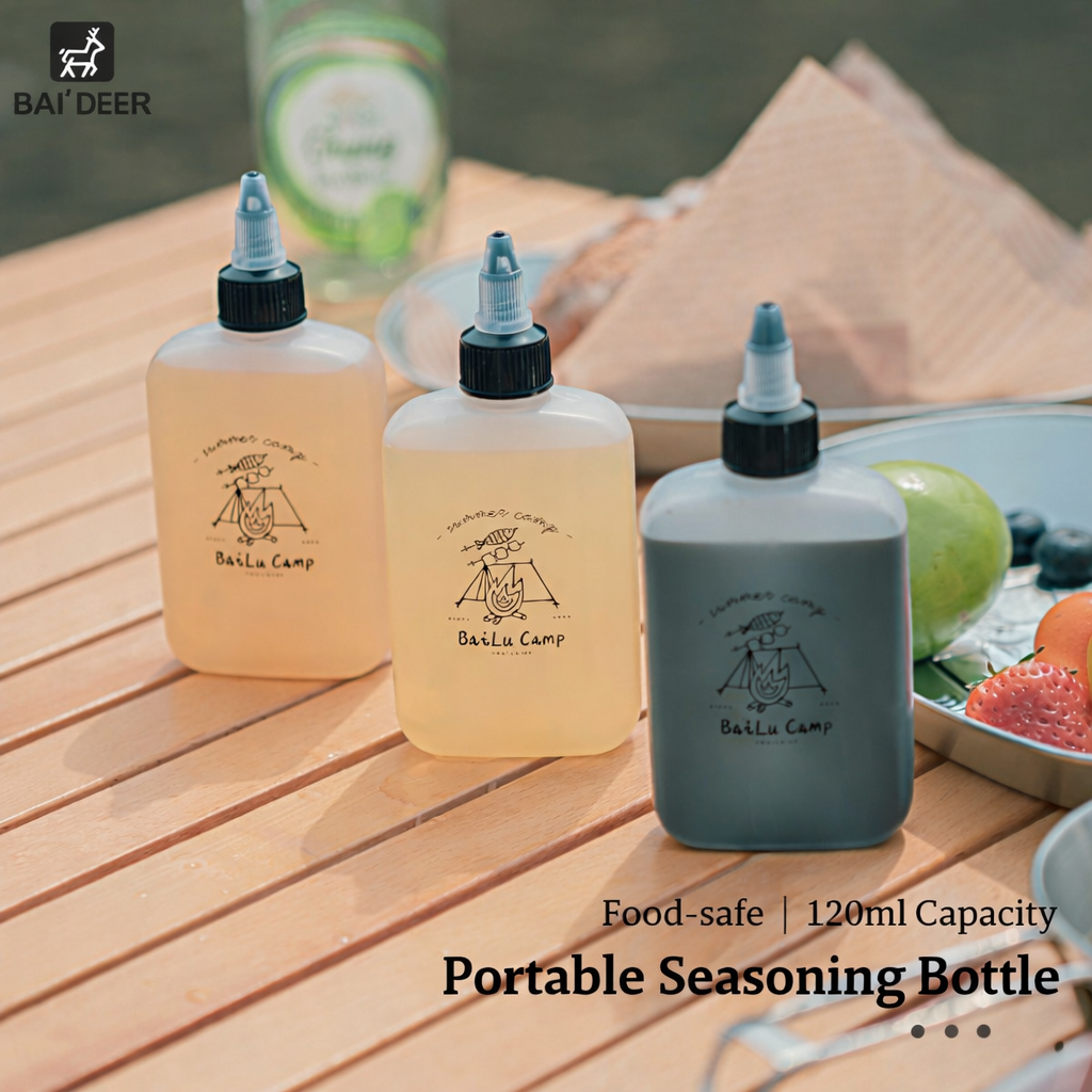 Portable Leakproof 120ml Camping Oil Dispenser and Seasoning Bottle