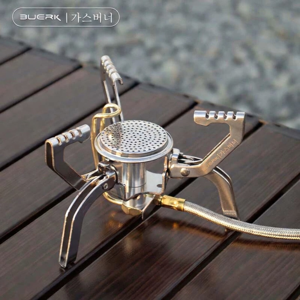 Buerk Portable Outdoor Gas Stove Windproof Pocket Furnace Camping Gear