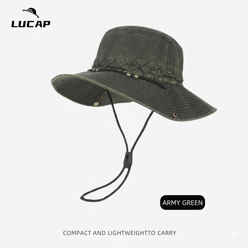 Retro Waterproof Quick Dry Sun Protection Wide Brim Cowboy Hat