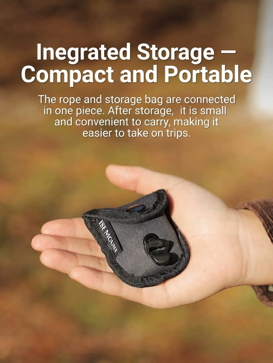 ISE MOUNT 3 Meter Retroreflective Windproof Drying Rope Storage Kit
