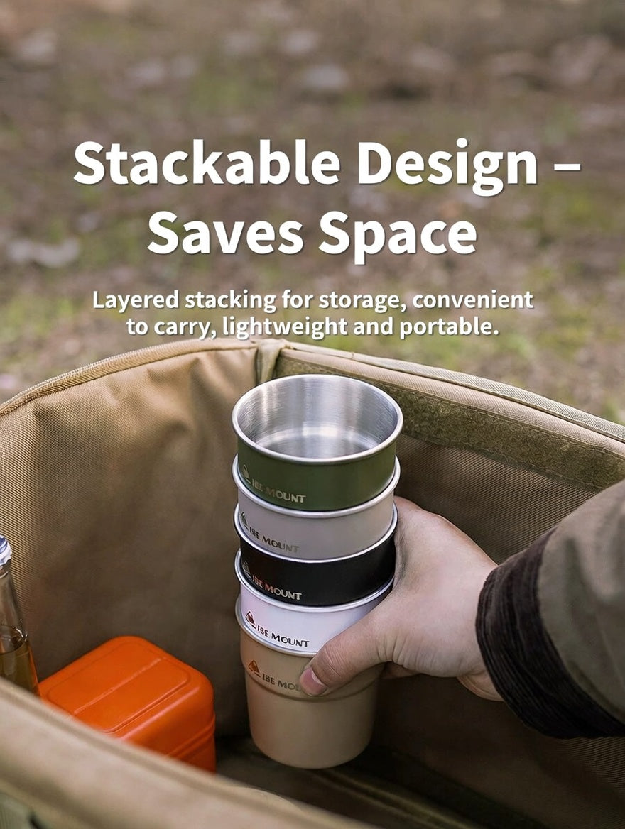 ISE MOUNT 304 Stainless Steel Camping Cup Swallow Design Edition