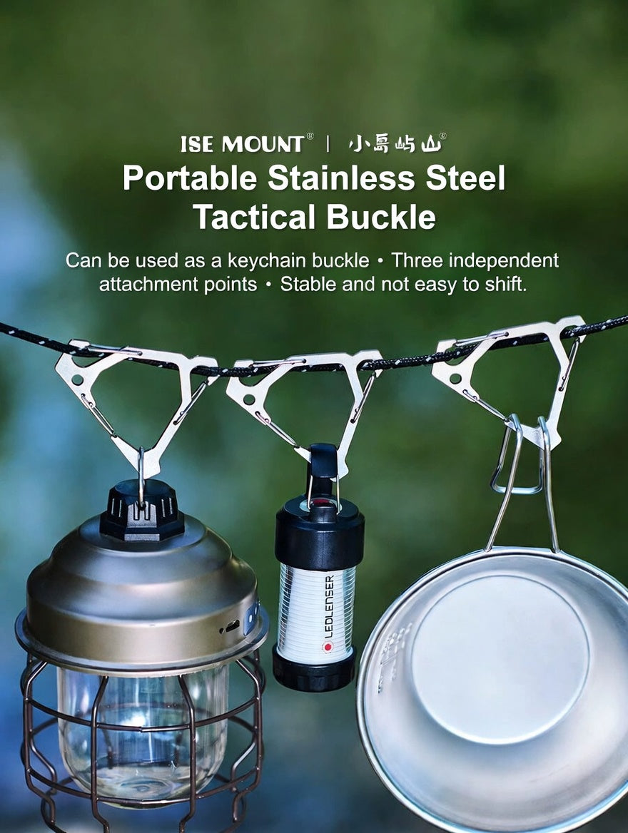 ISE MOUNT Stainless Steel Tactical Buckle Multifunction Triangle Hook Gear