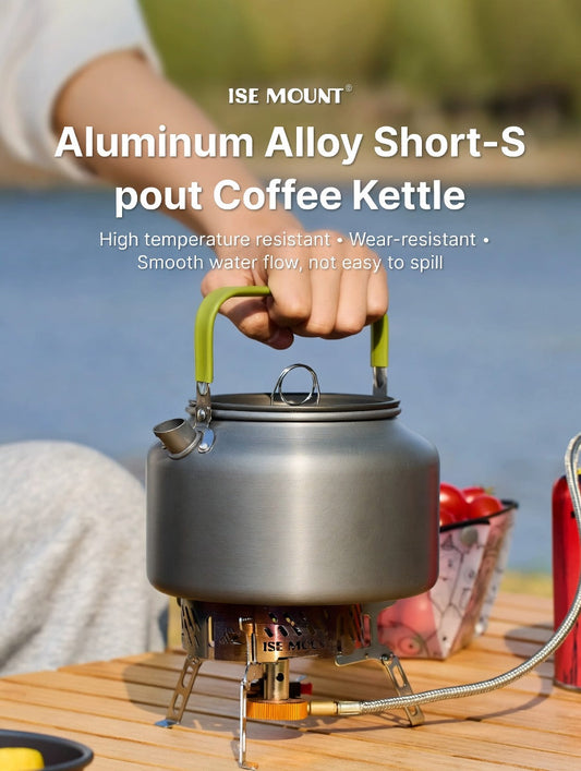 Lightweight Aluminum Camping Coffee Pot Teapot Kettle For Outdoor Adventure