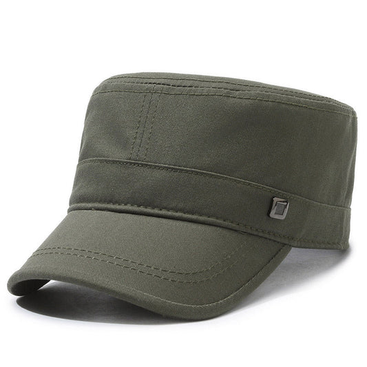 Outdoor casual camo printed flat cadet cap