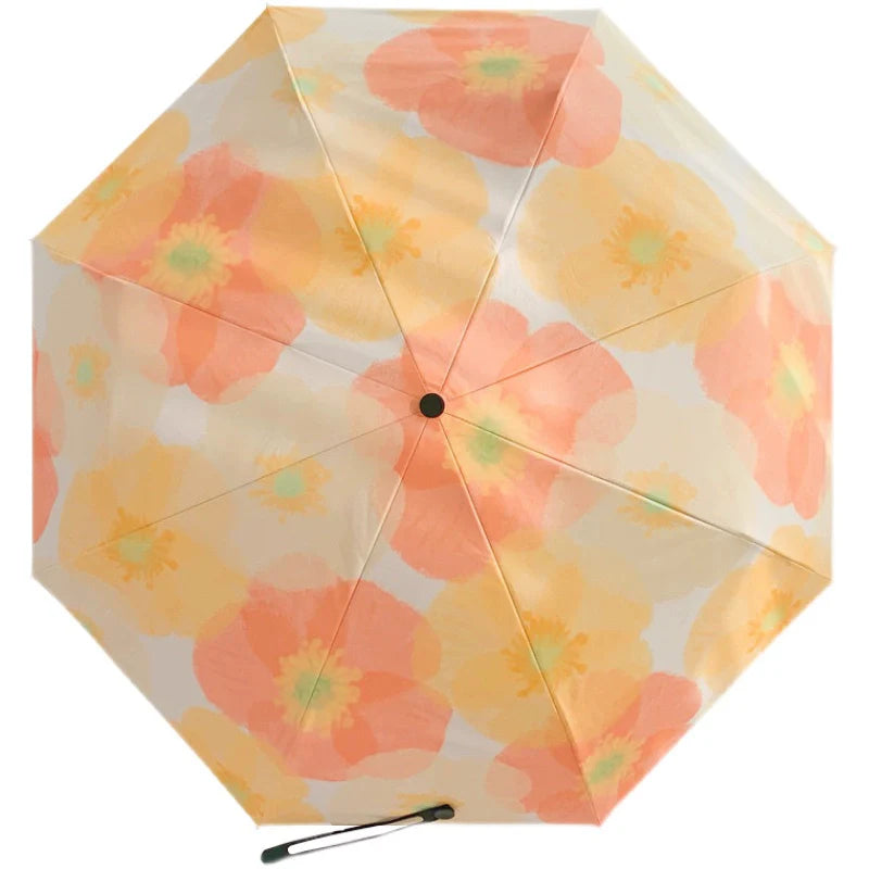 Automatic umbrella rain and UV protection small folding parasols. (ALAUDDIN)