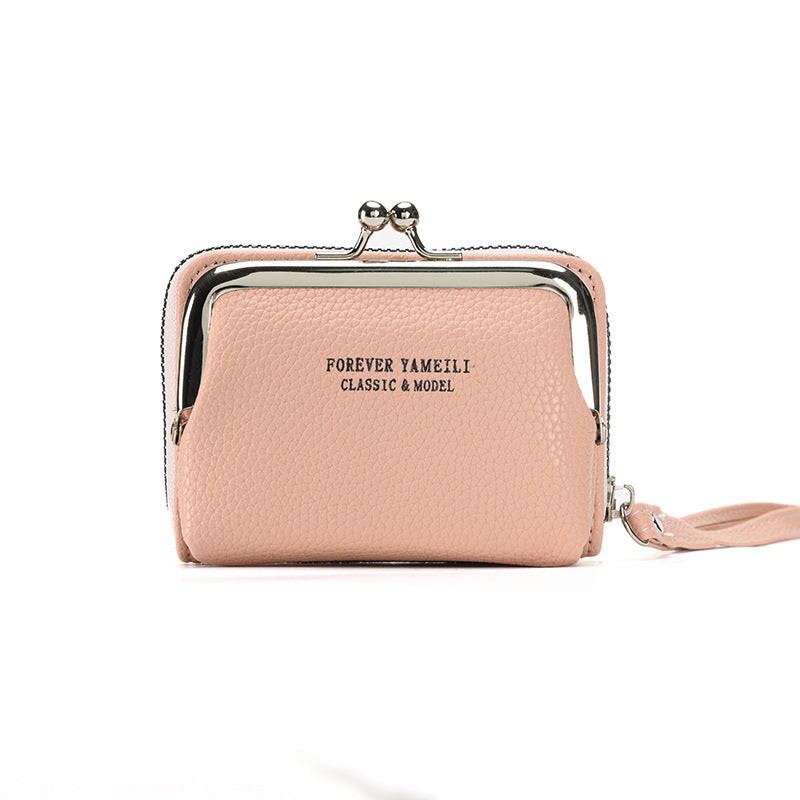 Women's Thin Compact Clutch Style Coin Purse Wallet