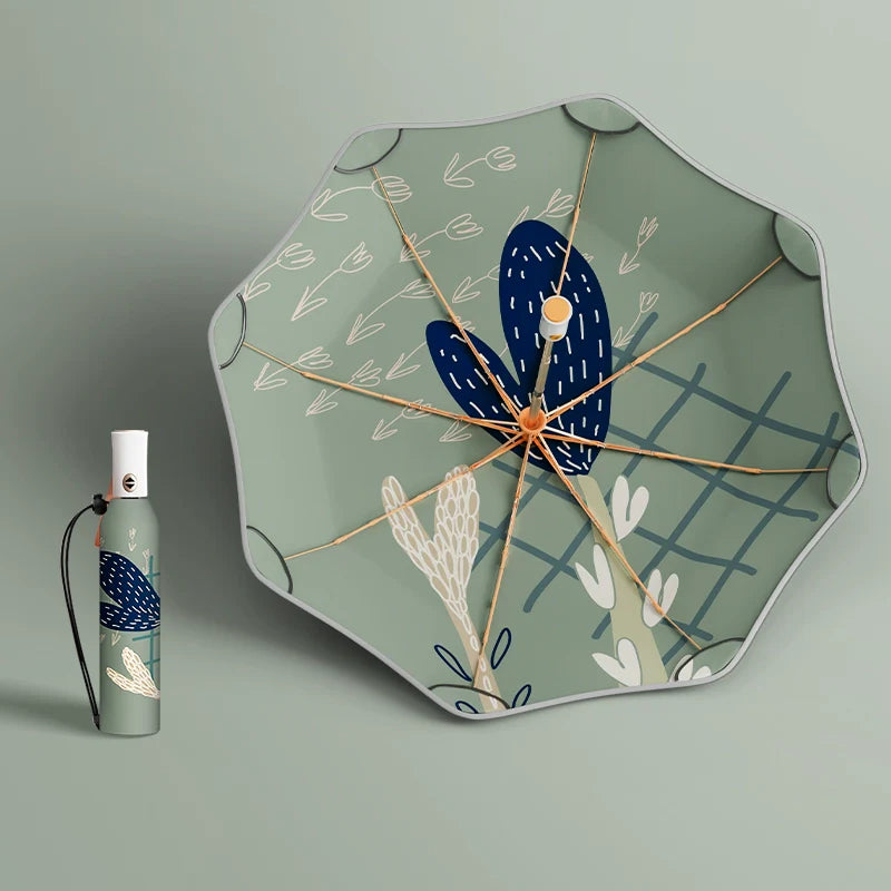 Anti-UV antique style fully automatic anti rebound umbrella (ALAUDDIN)