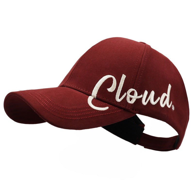 Semi top outdoor running, sports embroidery and versatile peaked cap