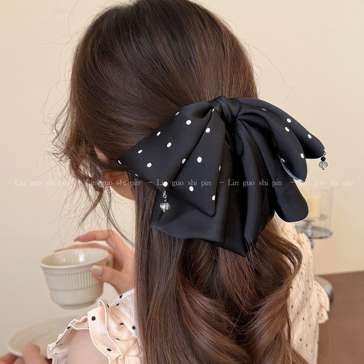 Women's Princess Bow Claw Hair Clip for Ponytails