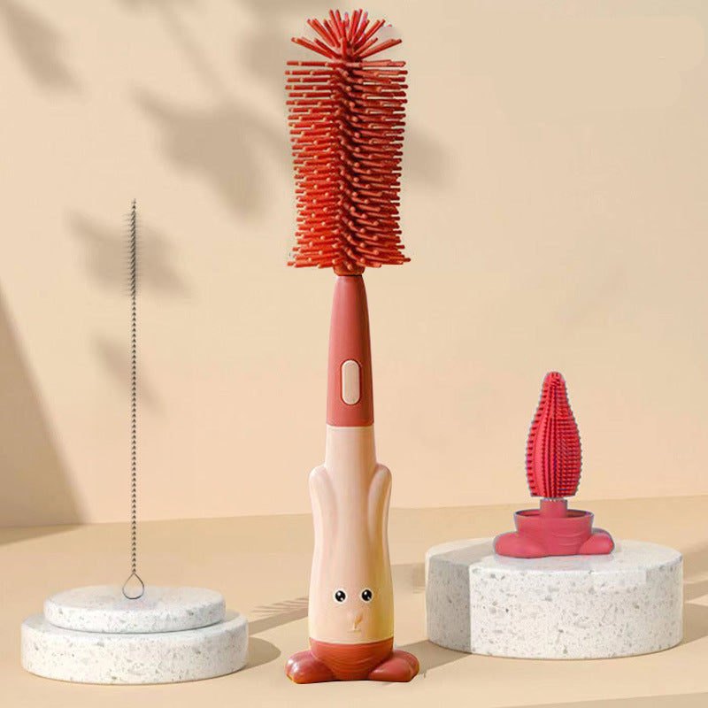 3 in 1 Exclusive Portable Bottle Cleaning with Special Nipple and Straw Cleaning Brush