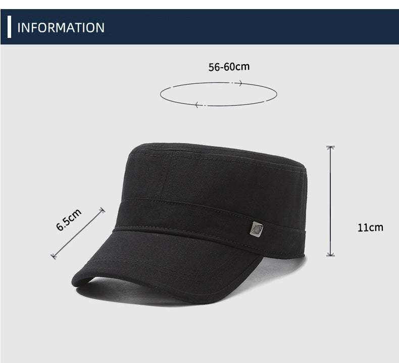 Outdoor casual camo printed flat cadet cap