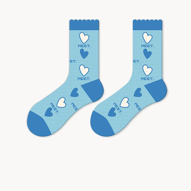 Colorful Printed cotton fancy winter socks
