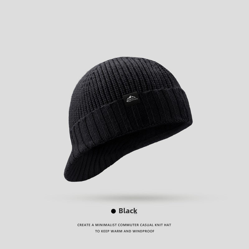 Winter Knitted Men's Outdoor Cotton Thickened Warm Woolen Cap