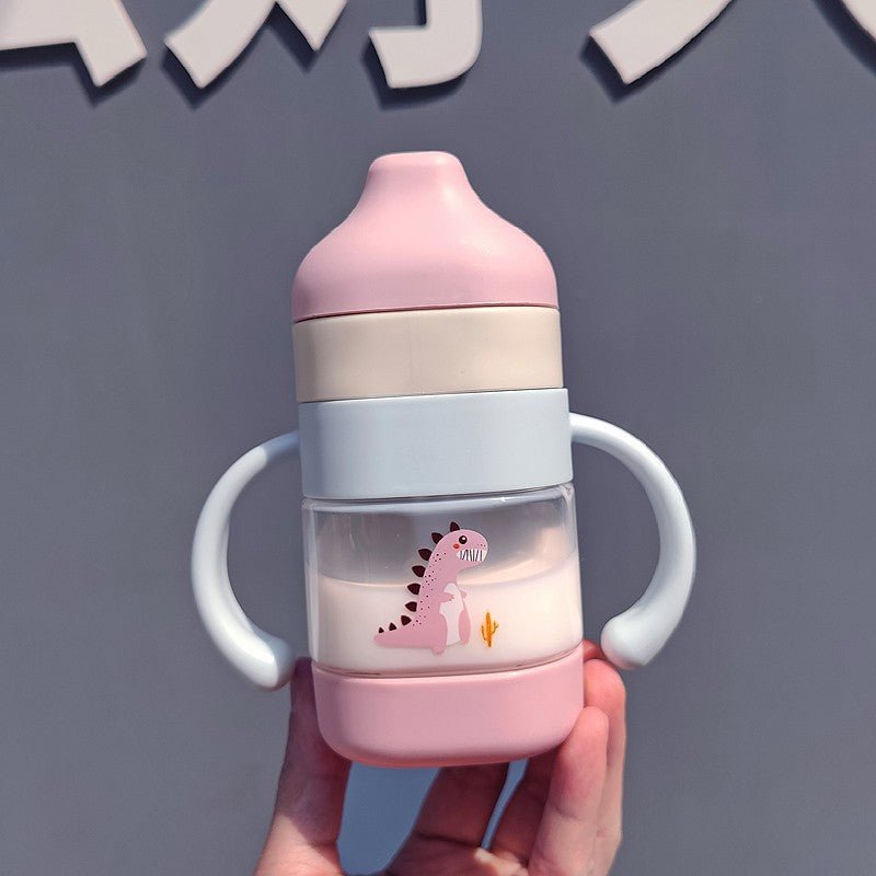 Baby Drinking Bottle Mum Pot with Straw and Anti Fall Features
