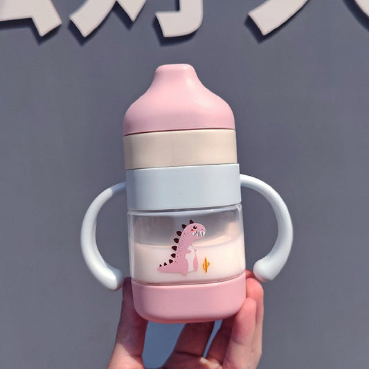 Baby Drinking Bottle Mum Pot with Straw and Anti Fall Features