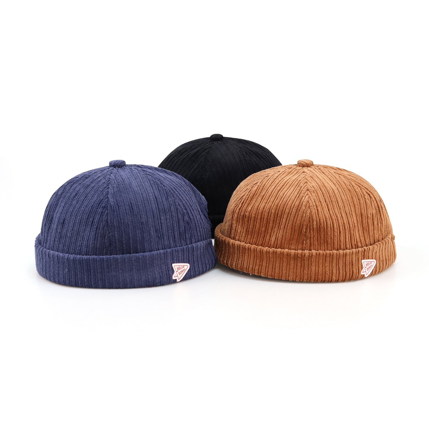 Corduroy men's winter sailor melon skin hat
