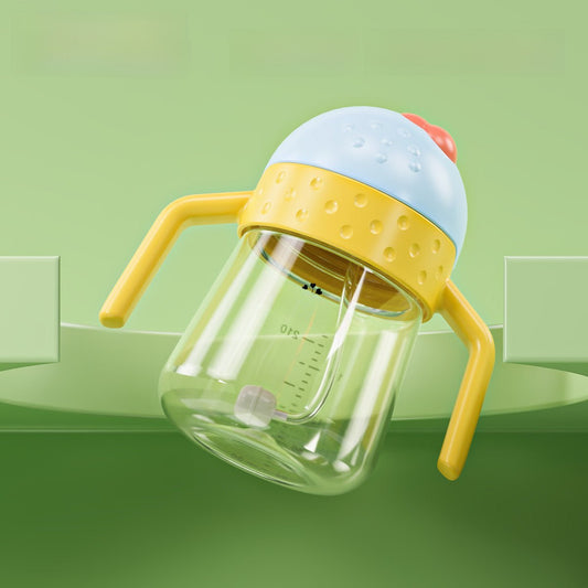 Anti Fall Straw Based Drinking Bottle Mum Pot for Children