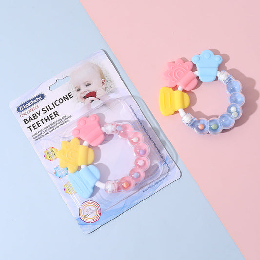 Circle Shaped Silicone Chewing Soothing Baby Teether