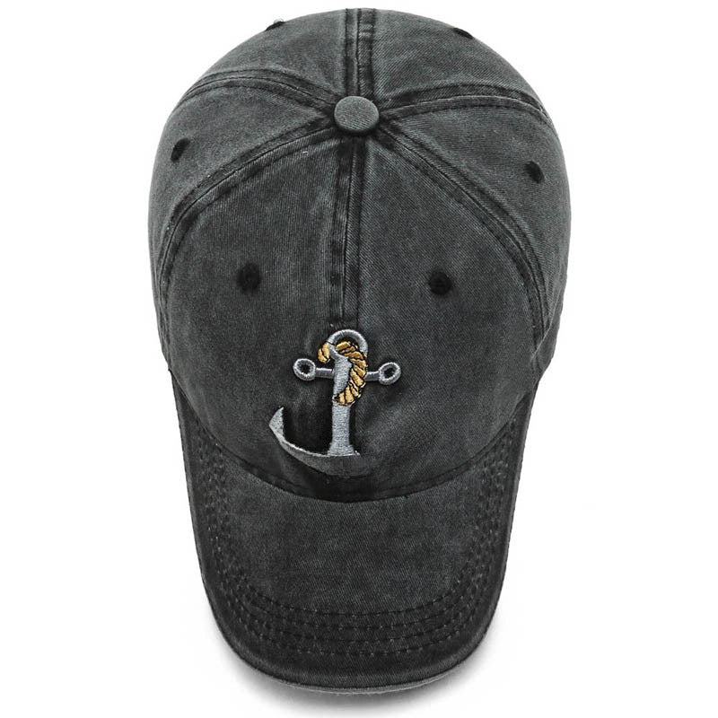 Embroidery sea rivet denim baseball outdoor summer cap
