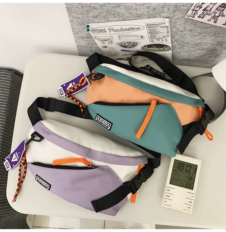 Trendy crossbody chest bag for boys and girls with bonus pendant. (ALAUDDIN)