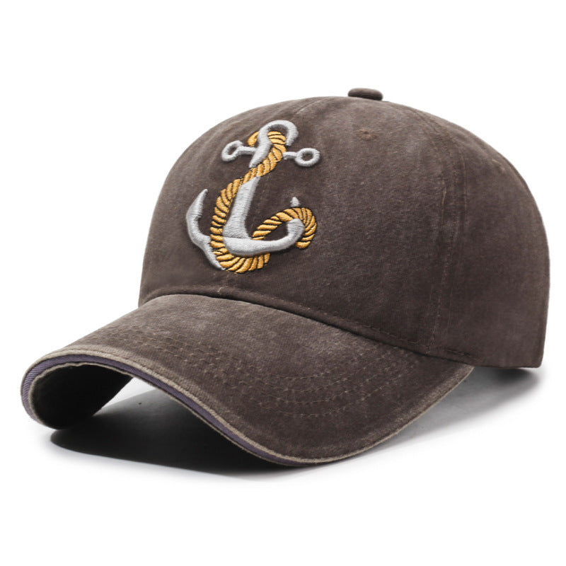 Embroidery sea rivet denim baseball outdoor summer cap