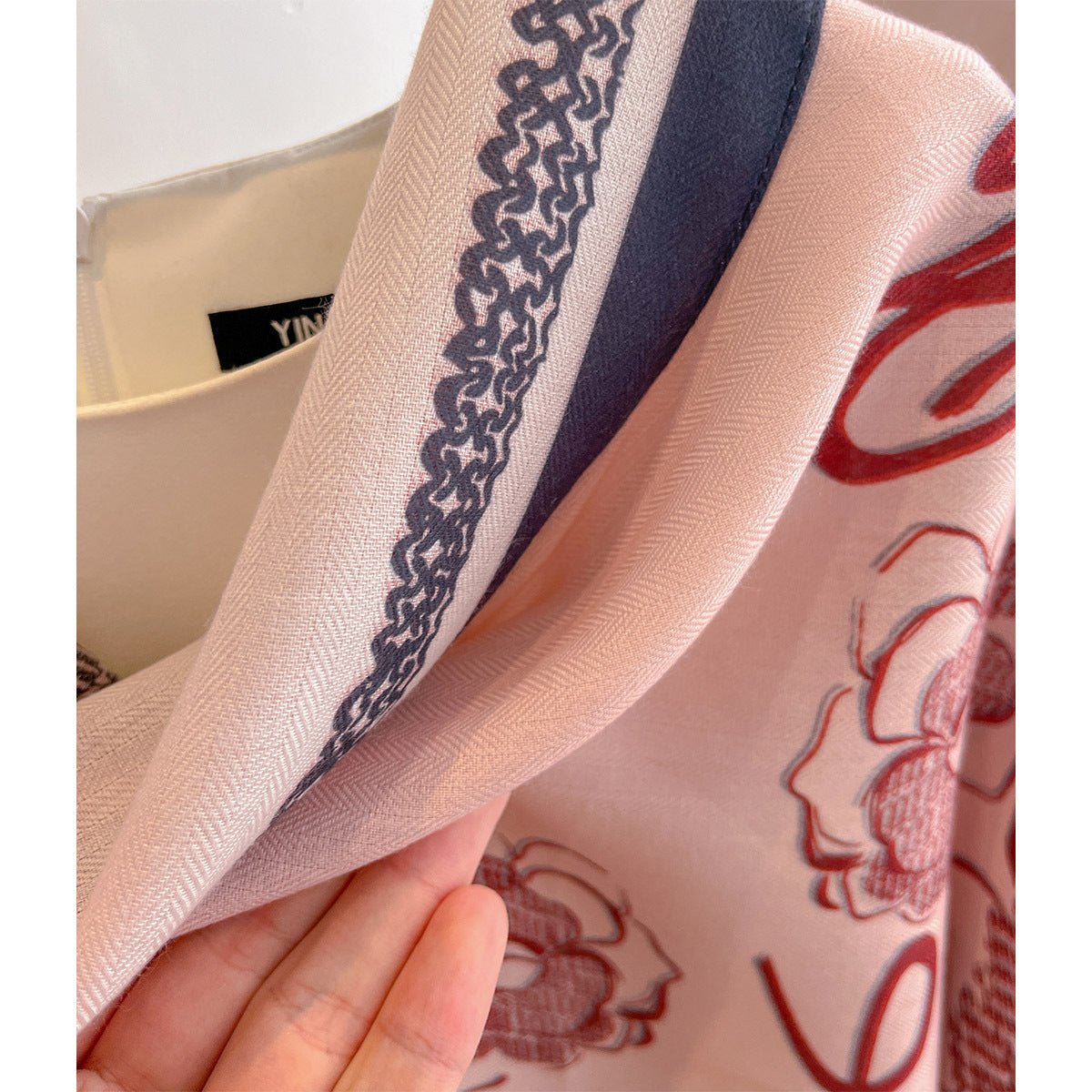 Colorful Luxurious Double Side Floral Printed Women's Viscose Scarf