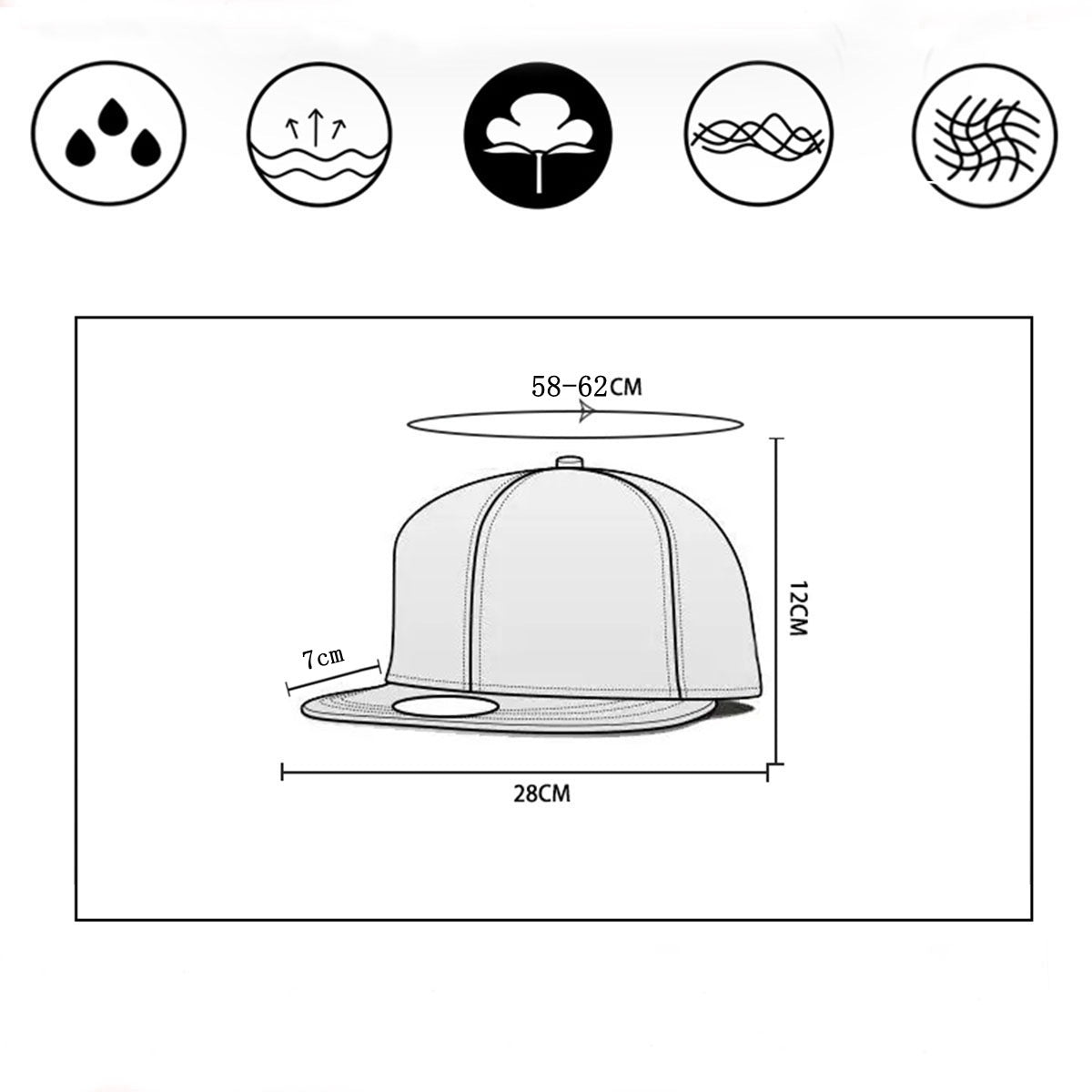 Hip-Hop Flat Brim Snapback Urban Style Cap