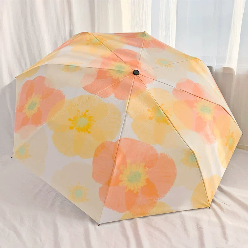 Automatic umbrella rain and UV protection small folding parasols. (ALAUDDIN)