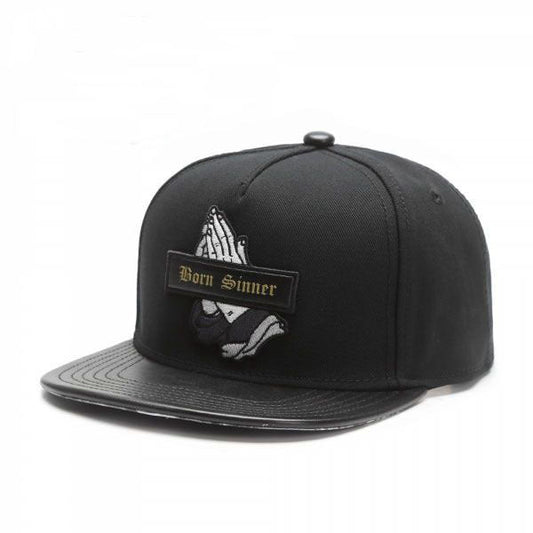 Black Hip Hop Flat Brim adjustable Snapback Hat