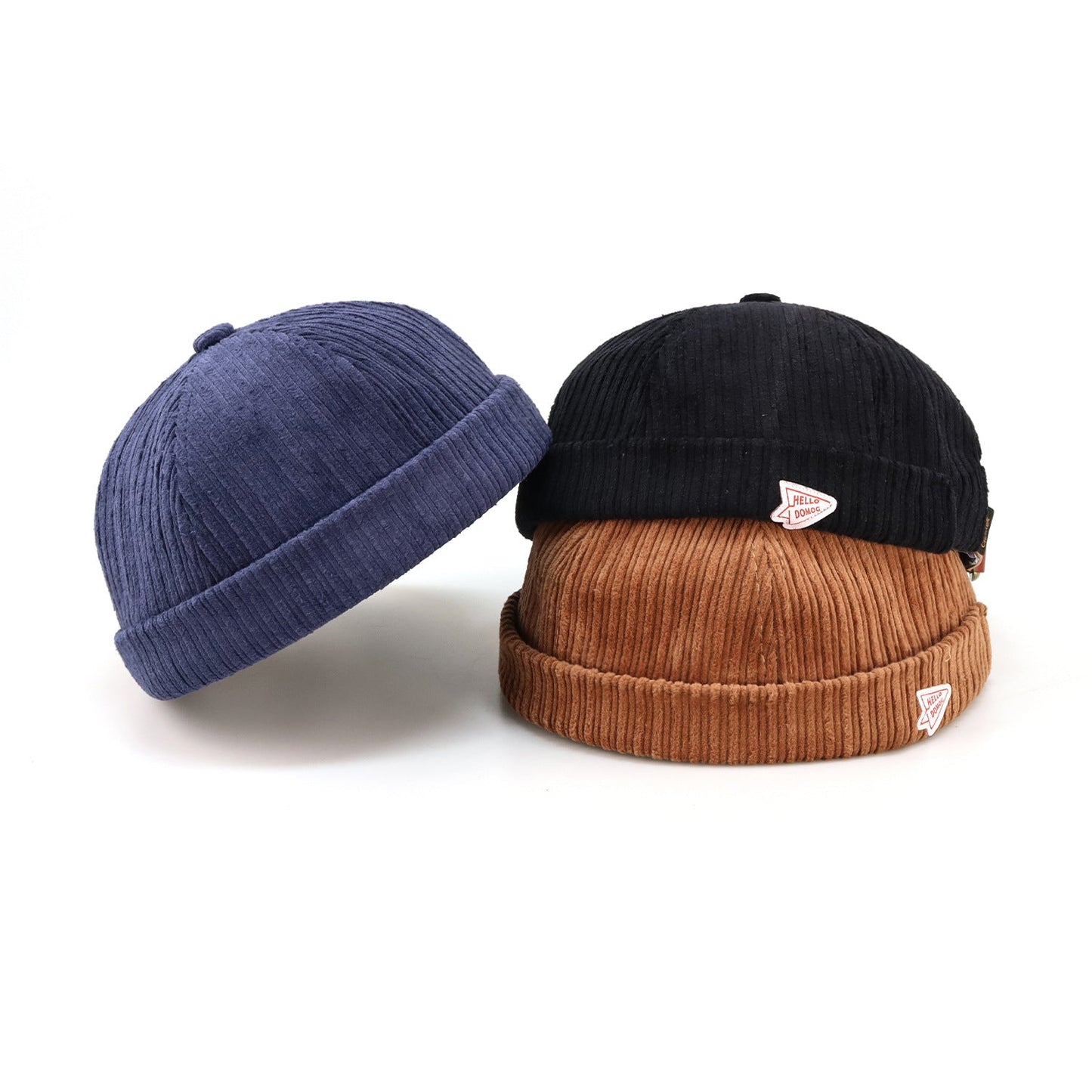 Corduroy men's winter sailor melon skin hat