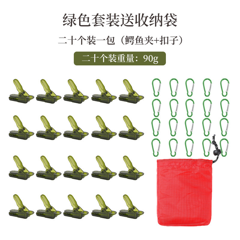 Tent Canopy Crocodile Clips Windproof Camping Tarp Fixing Clamp Polycarbonate