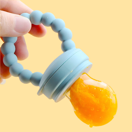 2 in 1 Food Grade Silicone Baby Teether and Pacifier with Food Chamber