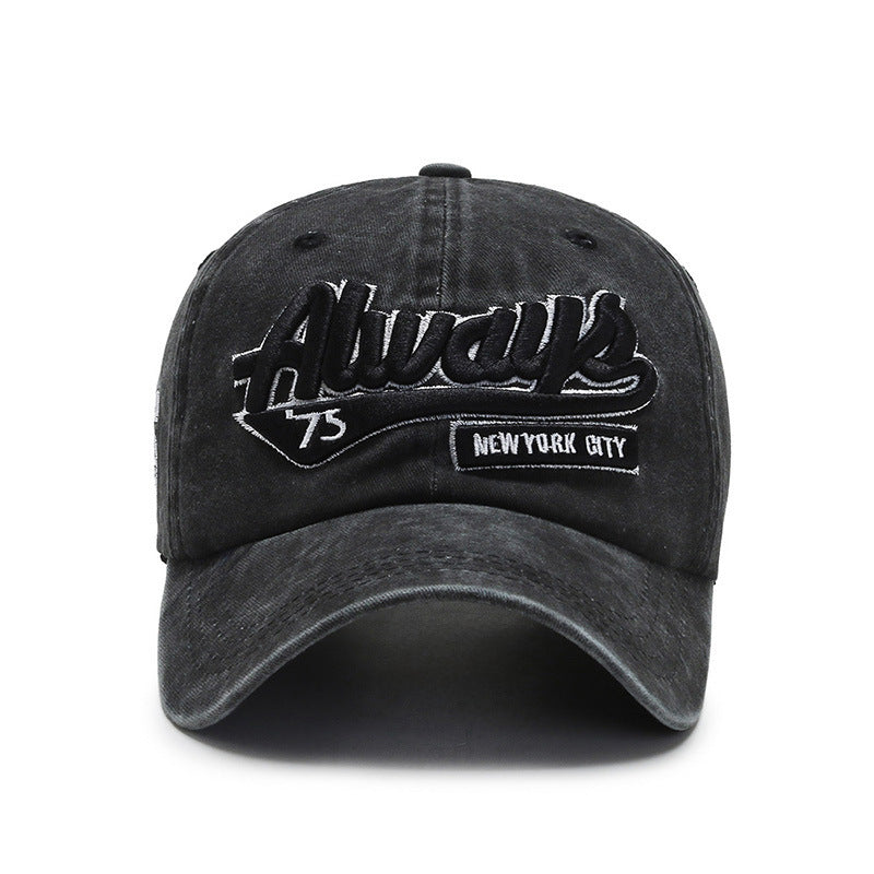Outdoor sports washed denim casual versatile baseball caps