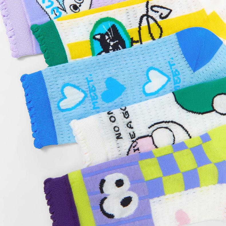 Colorful Printed cotton fancy winter socks