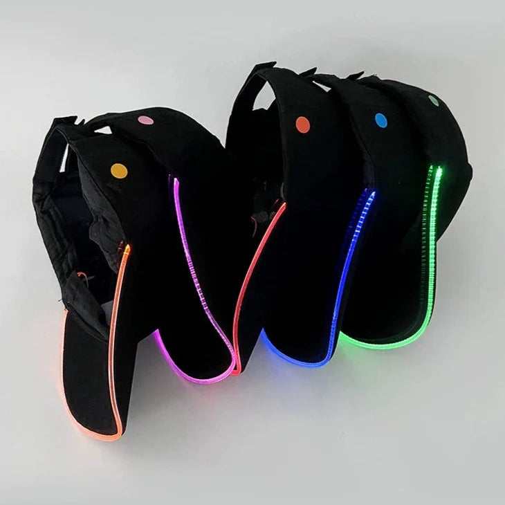 LED light fiber optic luminous cap baseball cap