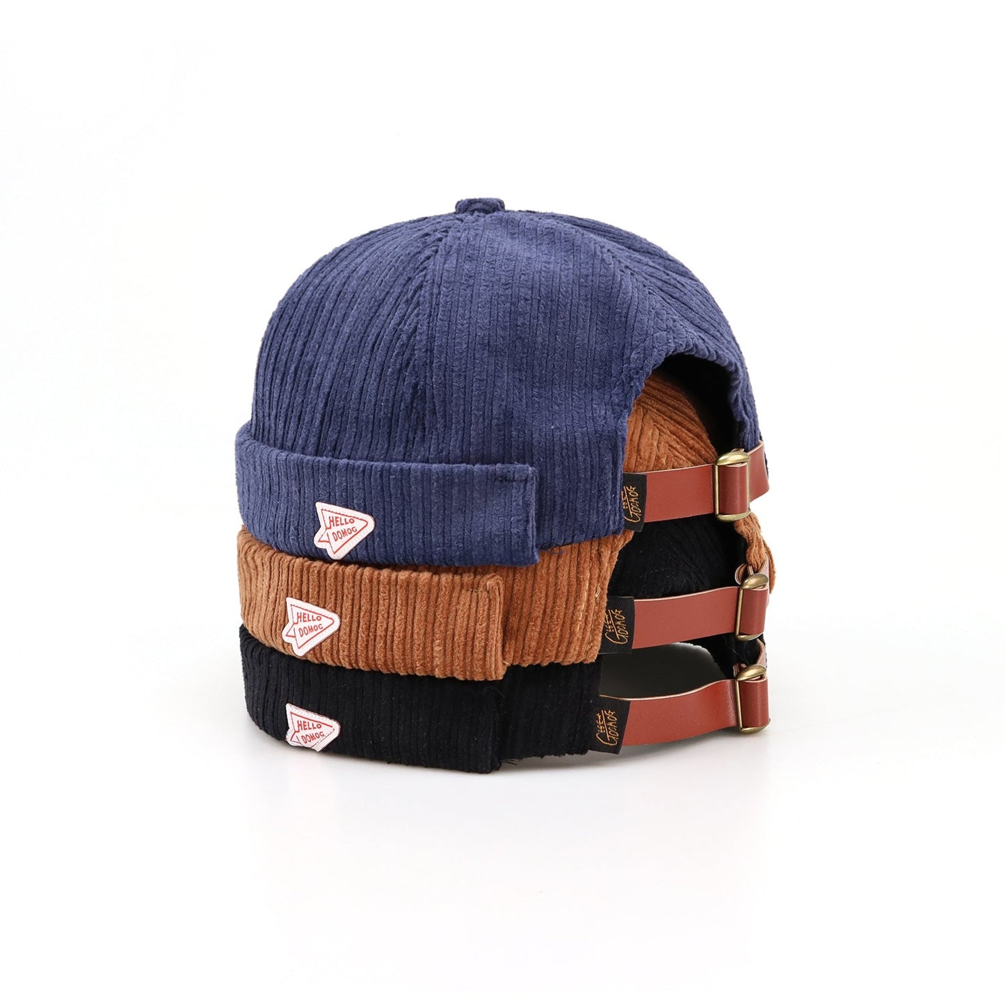 Corduroy men's winter sailor melon skin hat
