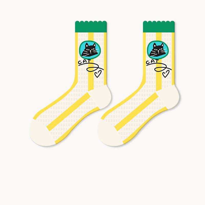 Colorful Printed cotton fancy winter socks