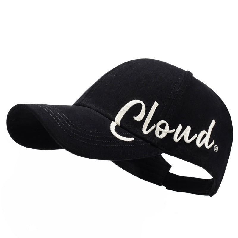 Semi top outdoor running, sports embroidery and versatile peaked cap