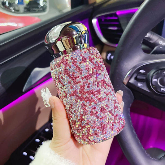 Diamond stone covered stainless steel portable water bottle (ALAUDDIN)