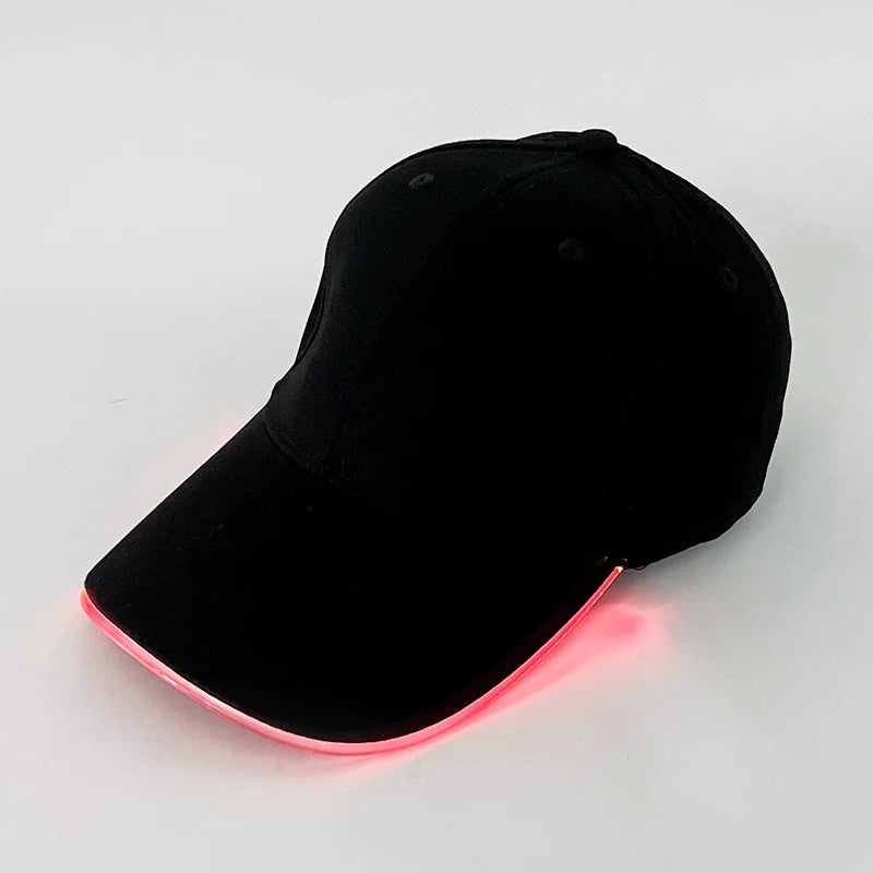 LED light fiber optic luminous cap baseball cap