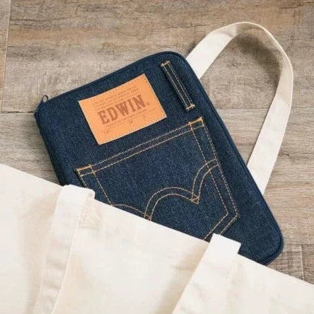 Denim storage bag multifunctional travel clutch handbag (ALAUDDIN)
