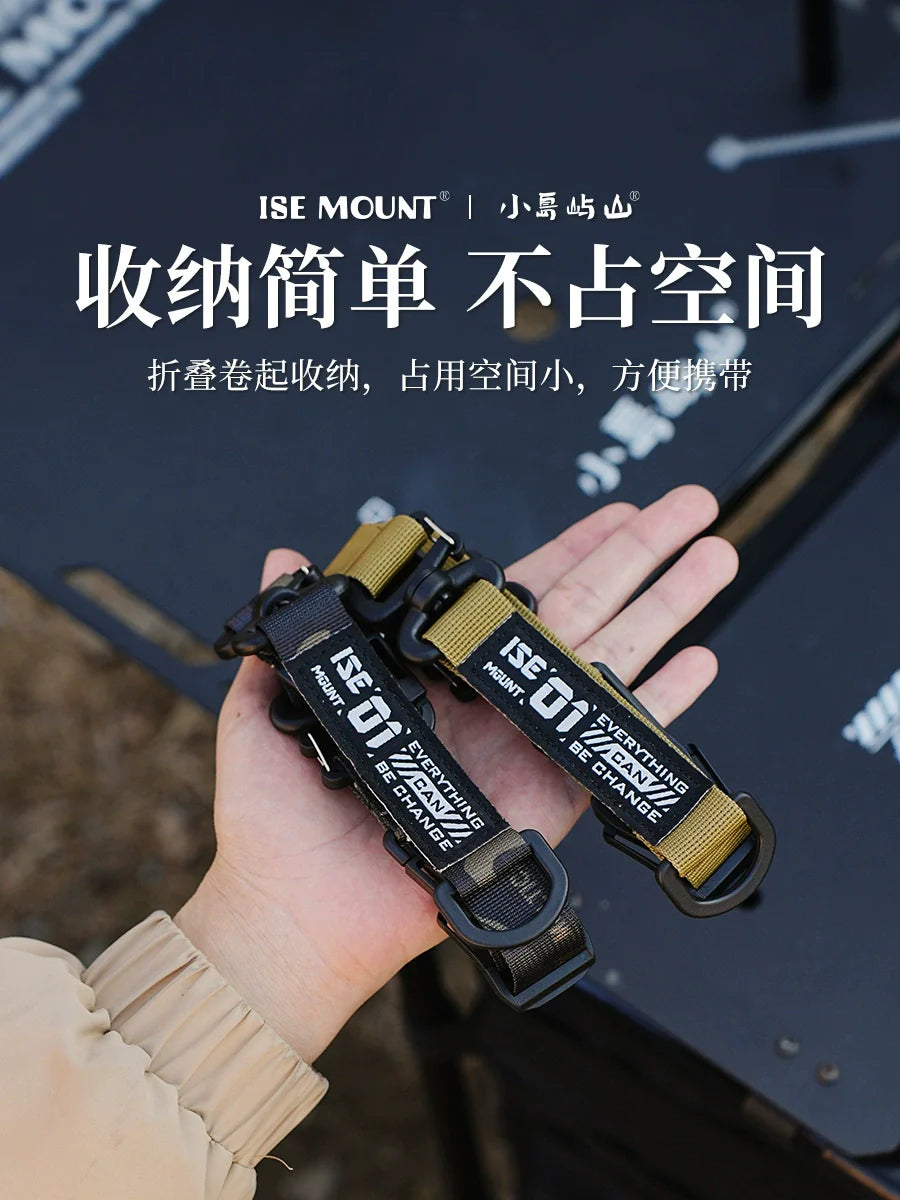 ISE MOUNT Tactical Webbing Long Handheld Travel Bag Suspenders