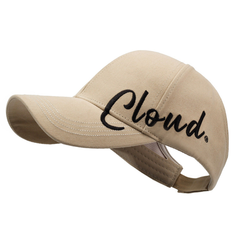 Semi top outdoor running, sports embroidery and versatile peaked cap