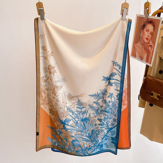 Colorful Both Side Floral Printed Premium Viscose Scarf