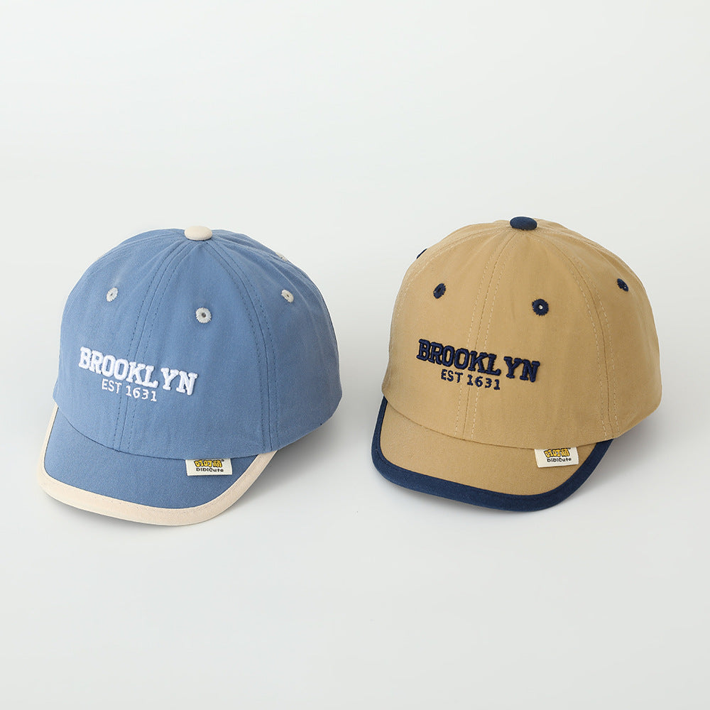 Children's Embroidery Letter Flagged Baseball Cap