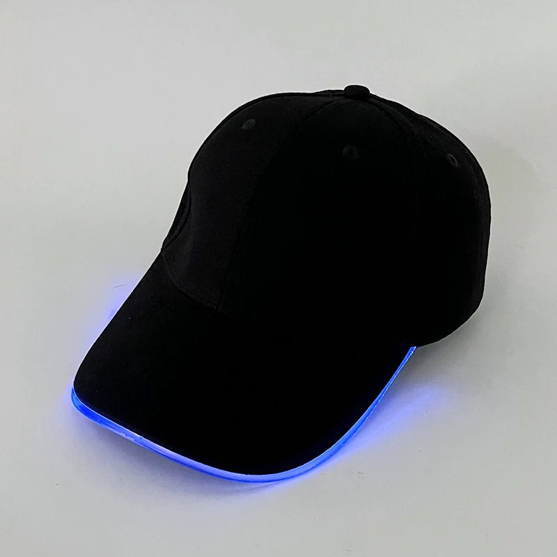 LED light fiber optic luminous cap baseball cap